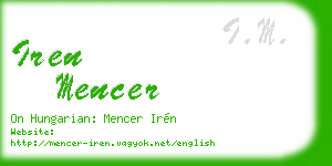 iren mencer business card