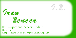 iren mencer business card